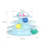 Pet Cat Toy Training Amusement Plate Kitten Tower Tracks Disc Cat Intelligence Amusement Triple Disc tumbler  Fish Animal Toy For Small Dogs Wiggle Fish Catnip Toys Motion Kitten Toy Plush Interactive Cat Toys for Cat Exercise