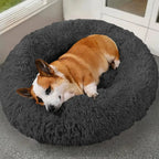 Plush Fleece Donut Pet Bed for Cats and Small Dogs