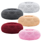 Plush Fleece Donut Pet Bed for Cats and Small Dogs