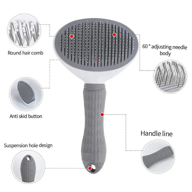 Pet Hair Removal Brush | Slicker Grooming Comb for Dogs and Cats
