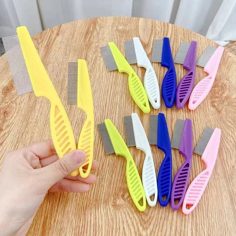 Stainless Steel Pet Flea and Shedding Comb | Grooming Tool for Dogs and Cats