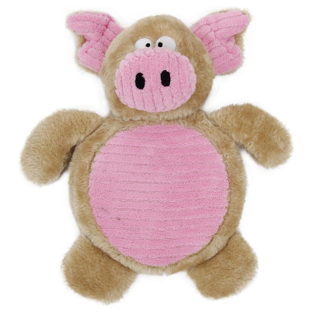 Pet Life ® 2-piece Dual Squeaker and Plush Animal Dog Toy Set