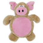 Pet Life ® 2-piece Dual Squeaker and Plush Animal Dog Toy Set