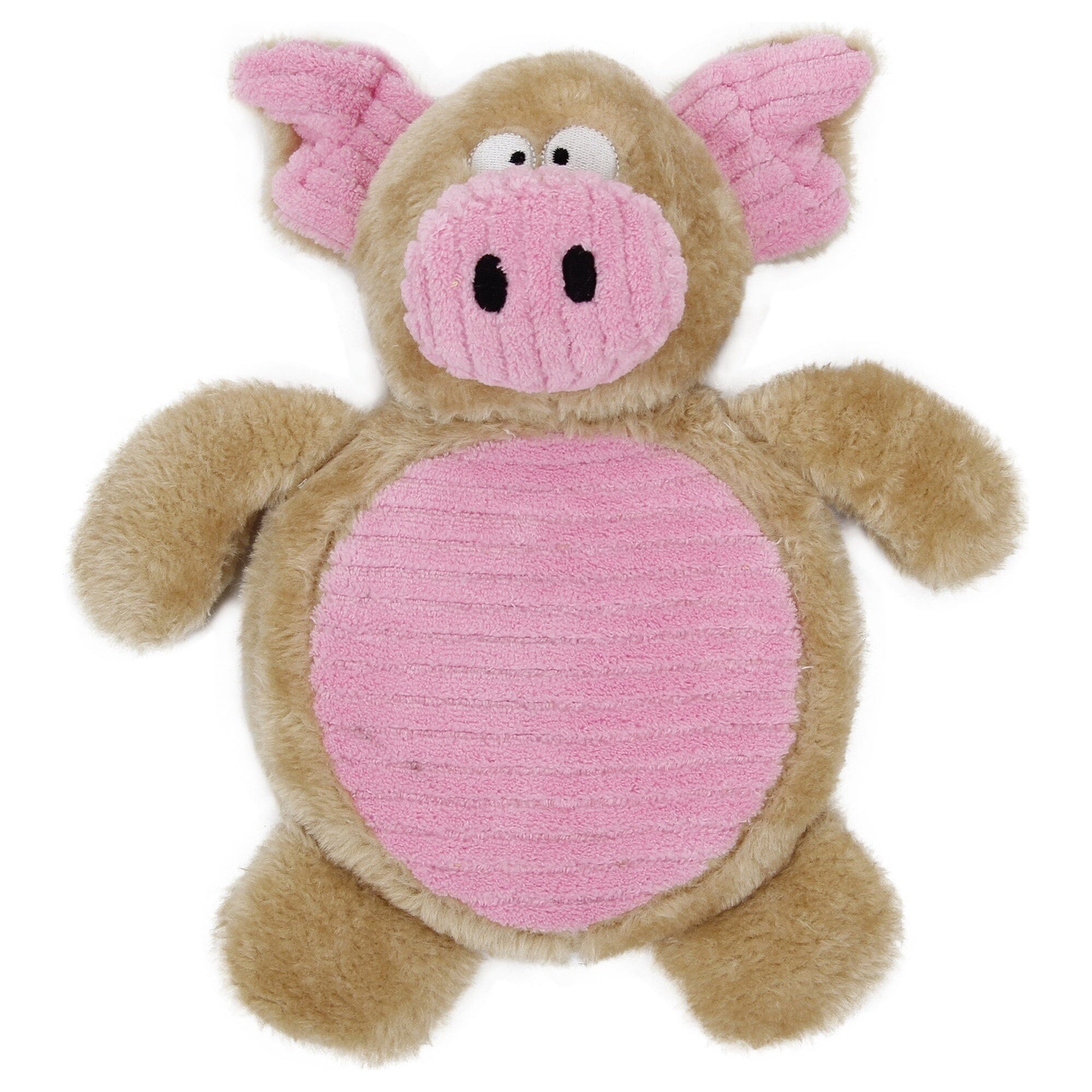 Pet Life ® 2-piece Dual Squeaker and Plush Animal Dog Toy Set