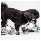 Pet Life ® 2-piece Dual Squeaker and Plush Animal Dog Toy Set