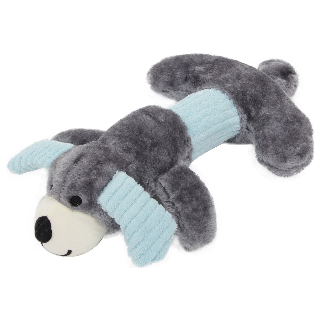 Pet Life ® 2-piece Dual Squeaker and Plush Animal Dog Toy Set