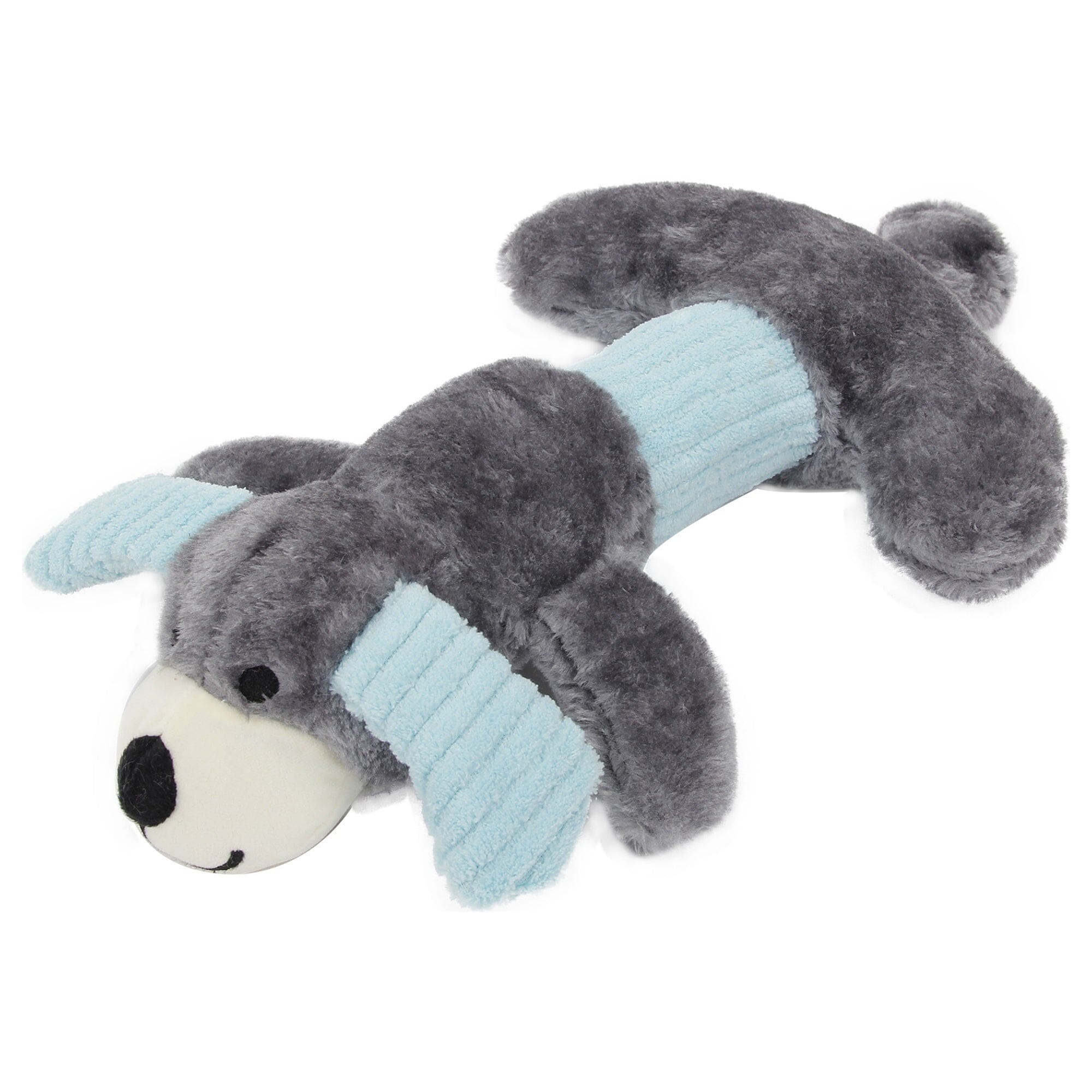 Pet Life ® 2-piece Dual Squeaker and Plush Animal Dog Toy Set