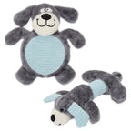 Pet Life ® 2-piece Dual Squeaker and Plush Animal Dog Toy Set