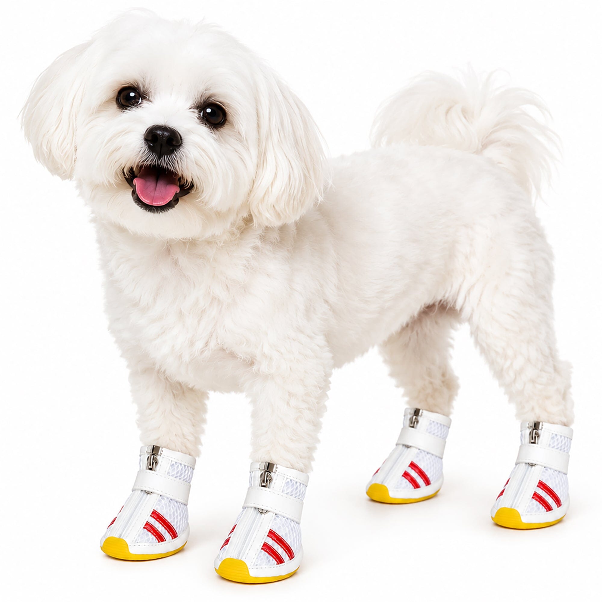 Pet Life ® Air-Mesh Breathable and Lightweight Running Dog Shoes Sneakers - Set of 4