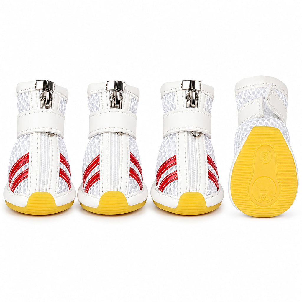 Pet Life ® Air-Mesh Breathable and Lightweight Running Dog Shoes Sneakers - Set of 4