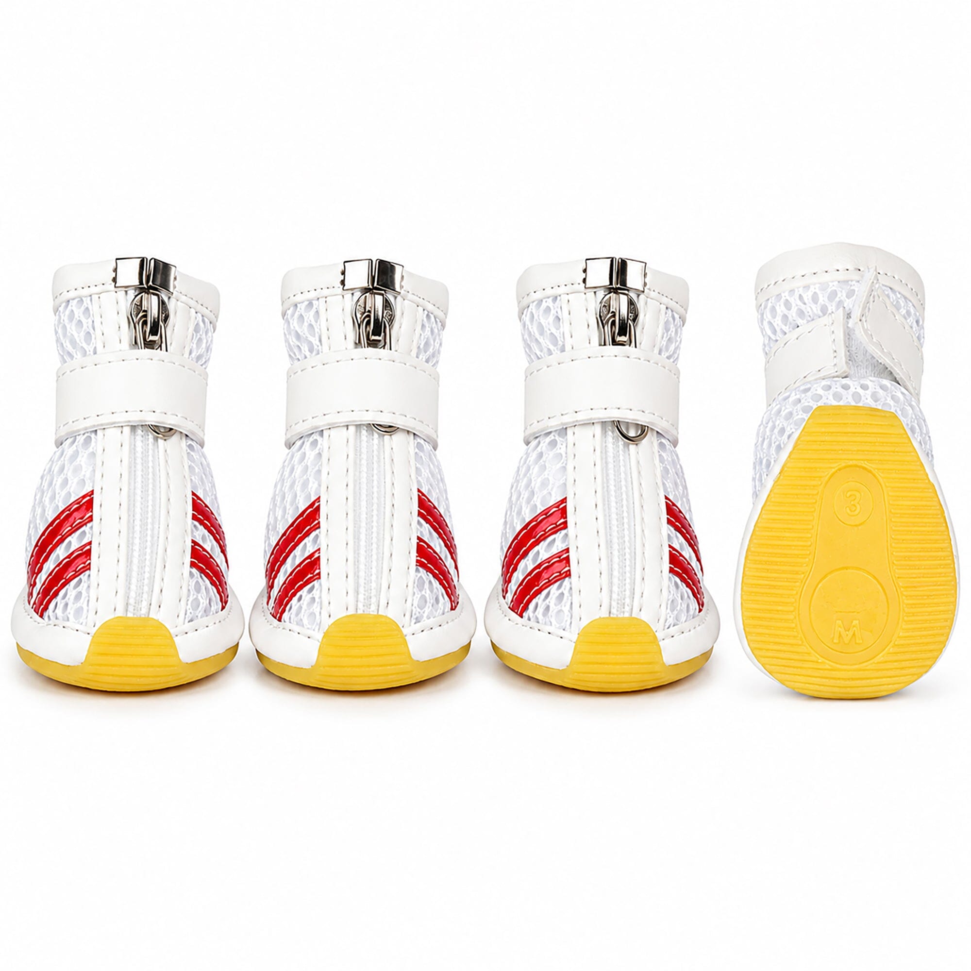 Pet Life ® Air-Mesh Breathable and Lightweight Running Dog Shoes Sneakers - Set of 4