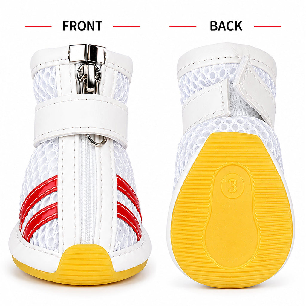 Pet Life ® Air-Mesh Breathable and Lightweight Running Dog Shoes Sneakers - Set of 4