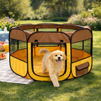 Pet Life ® 'All-Terrain' Lightweight Easy Folding Wire-Framed Collapsible Travel Pet Dog Playpen crate