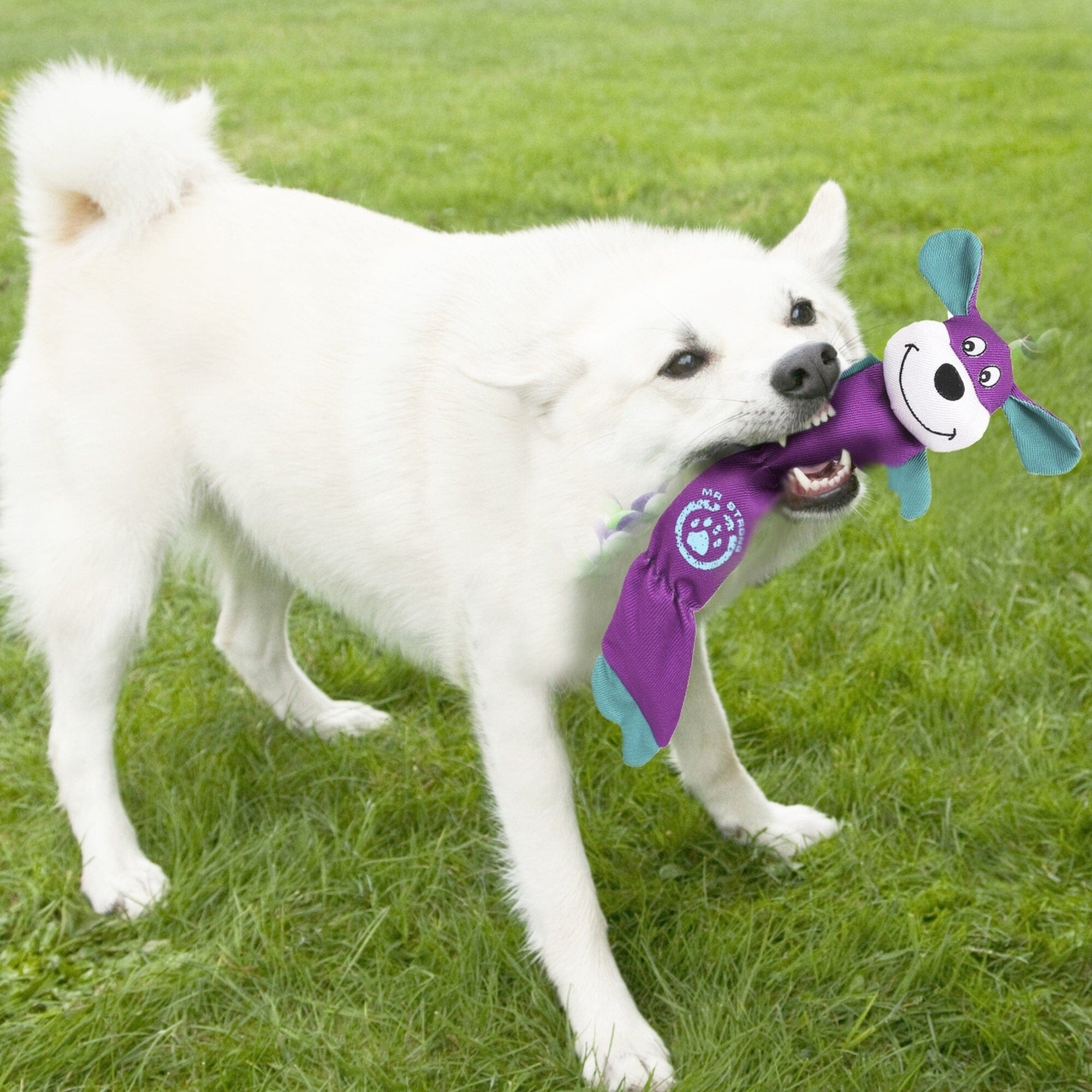 Pet Life ® Animated Extra Long Nylon Squeaker Water-resistant Plush Dog Toy