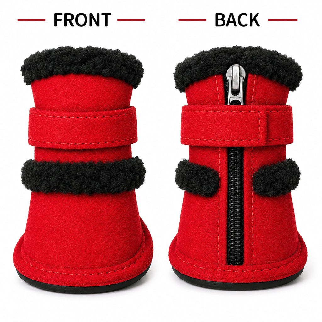 Pet Life ® 'Duggz' 3M Insulated Winter Fashion Dog Shoes Booties - Set of 4