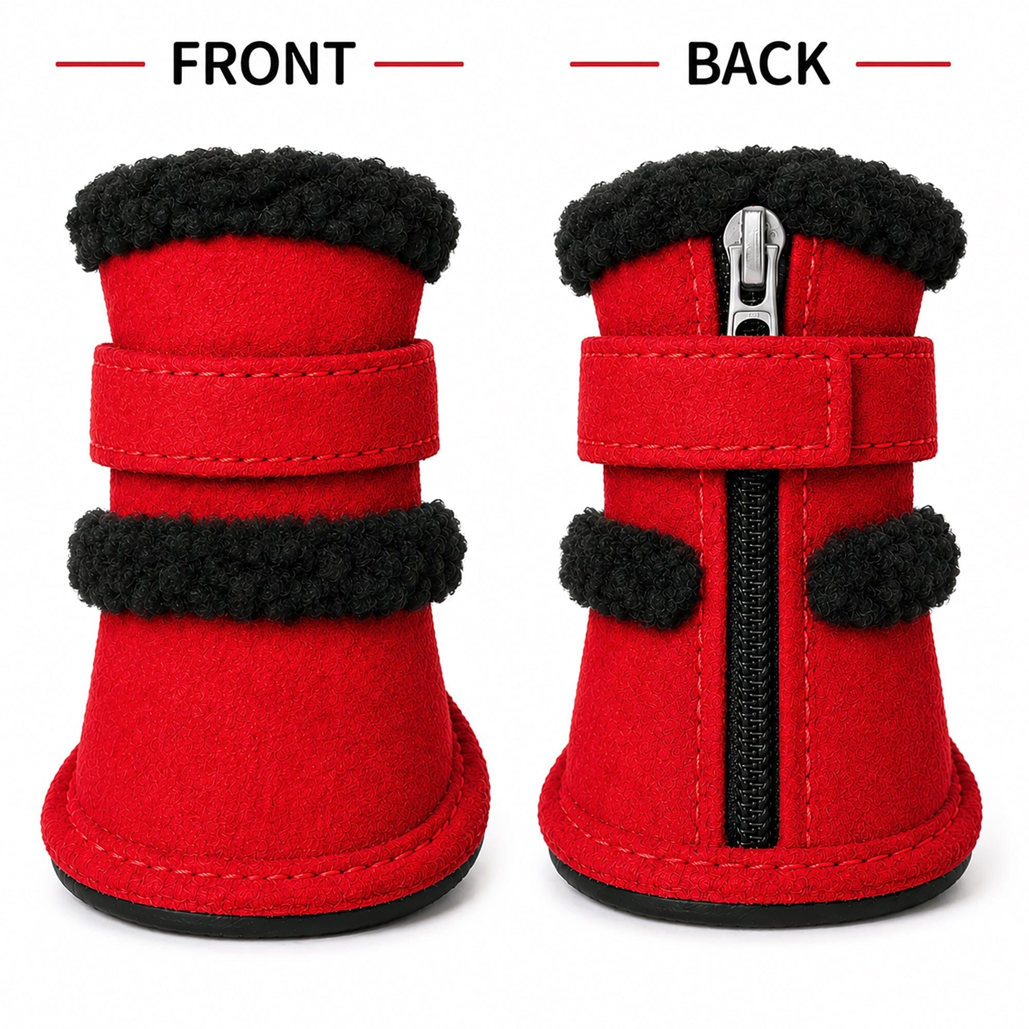 Pet Life ® 'Duggz' 3M Insulated Winter Fashion Dog Shoes Booties - Set of 4