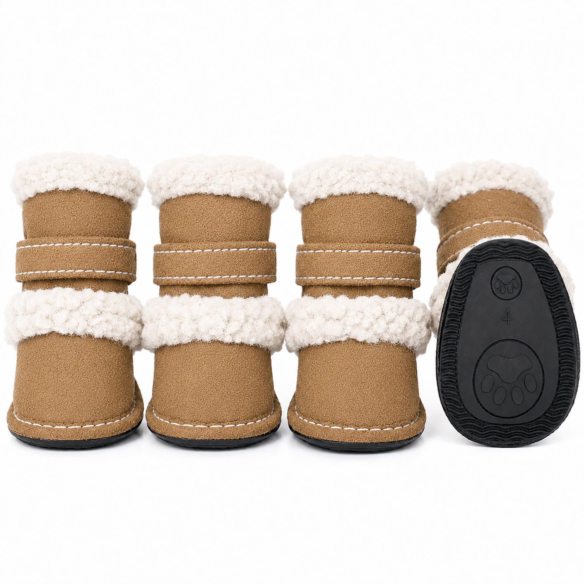 Pet Life ® 'Duggz' 3M Insulated Winter Fashion Dog Shoes Booties - Set of 4