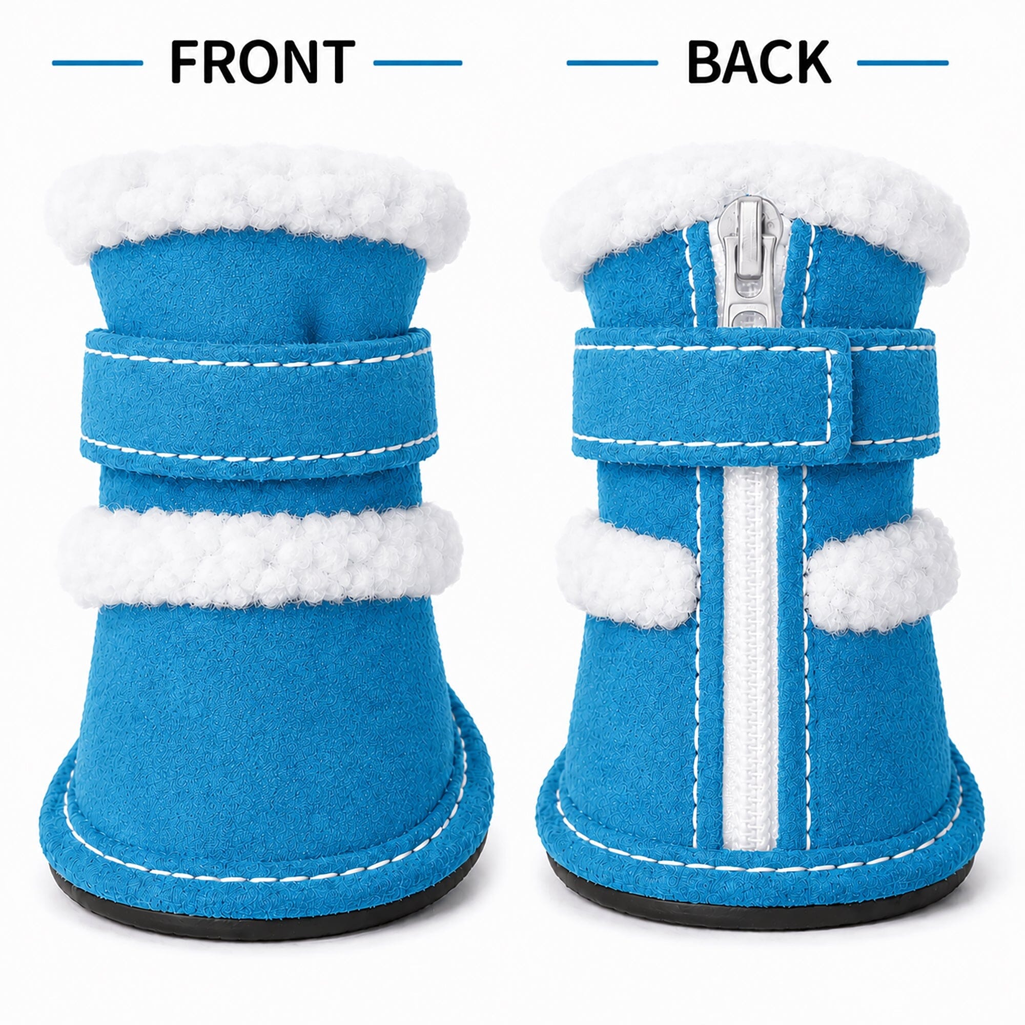 Pet Life ® 'Duggz' 3M Insulated Winter Fashion Dog Shoes Booties - Set of 4