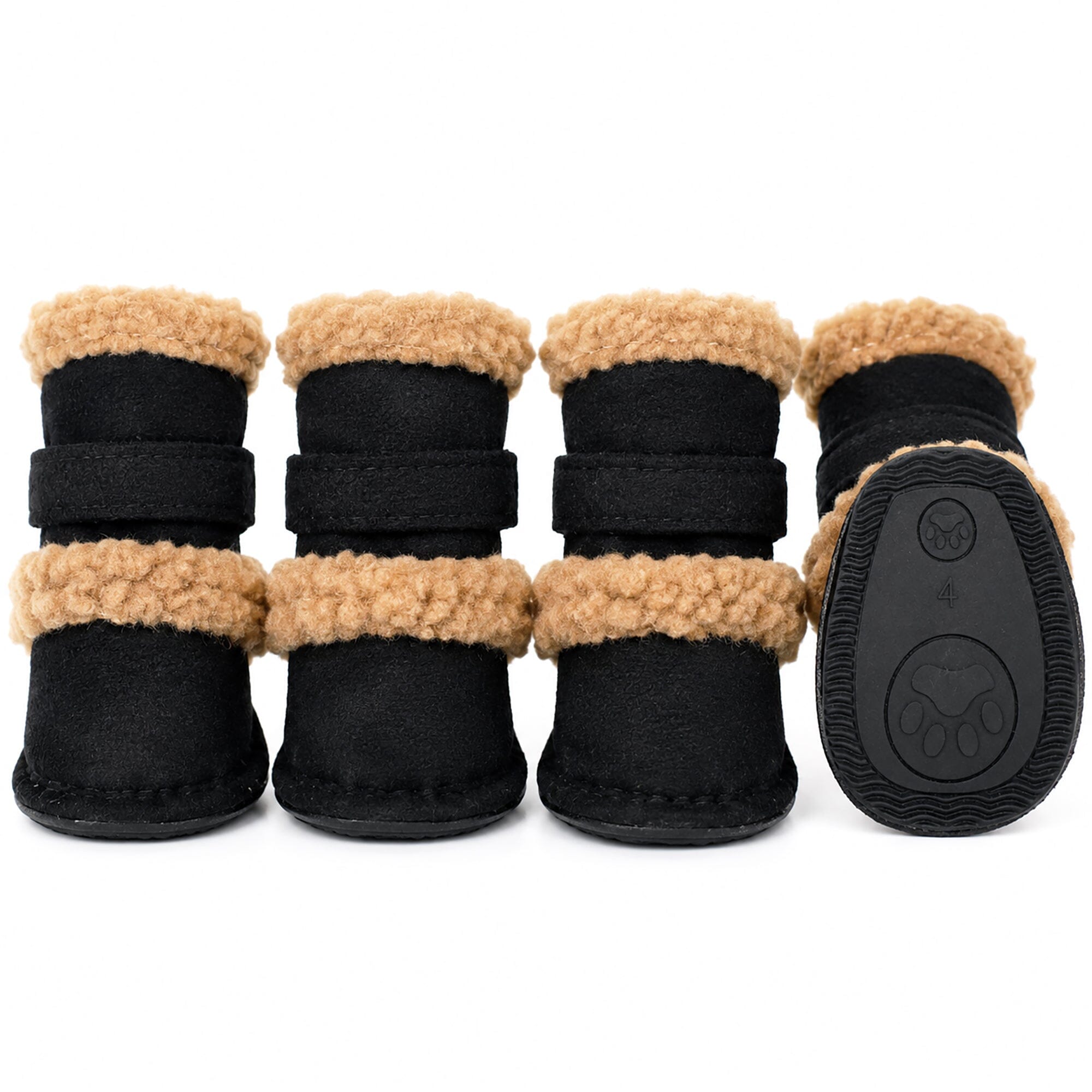 Pet Life ® 'Duggz' 3M Insulated Winter Fashion Dog Shoes Booties - Set of 4