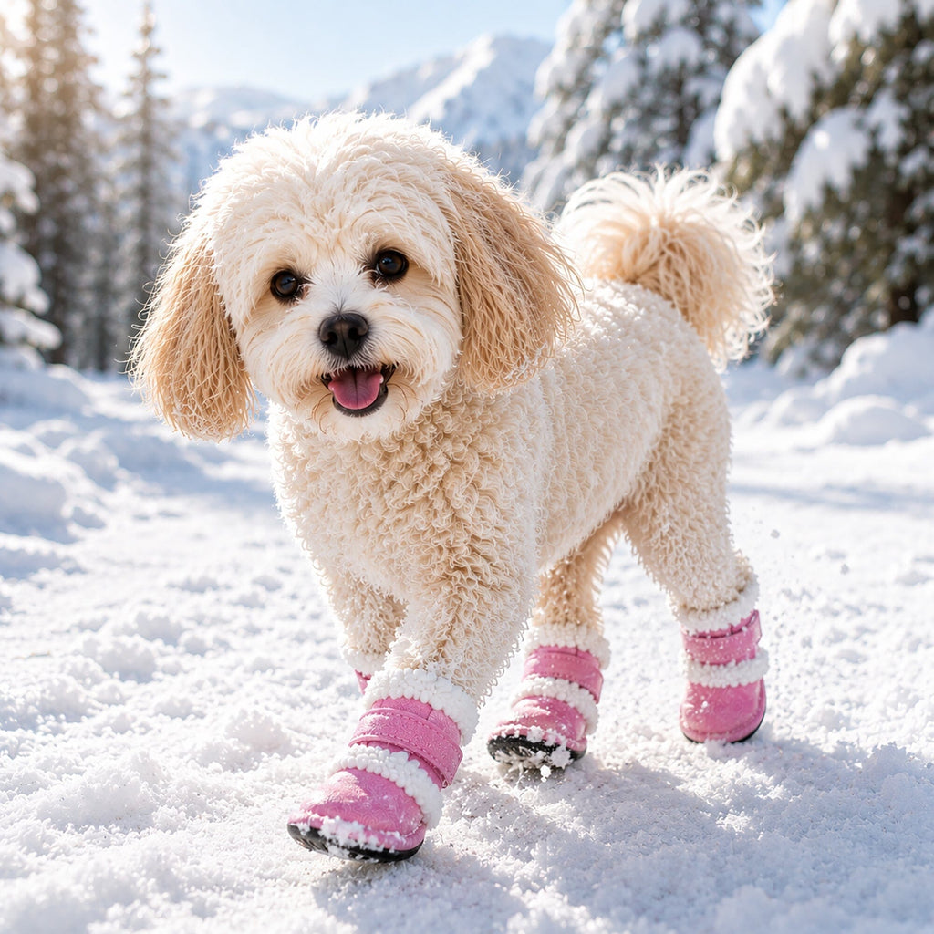 Pet Life ® 'Duggz' 3M Insulated Winter Fashion Dog Shoes Booties - Set of 4