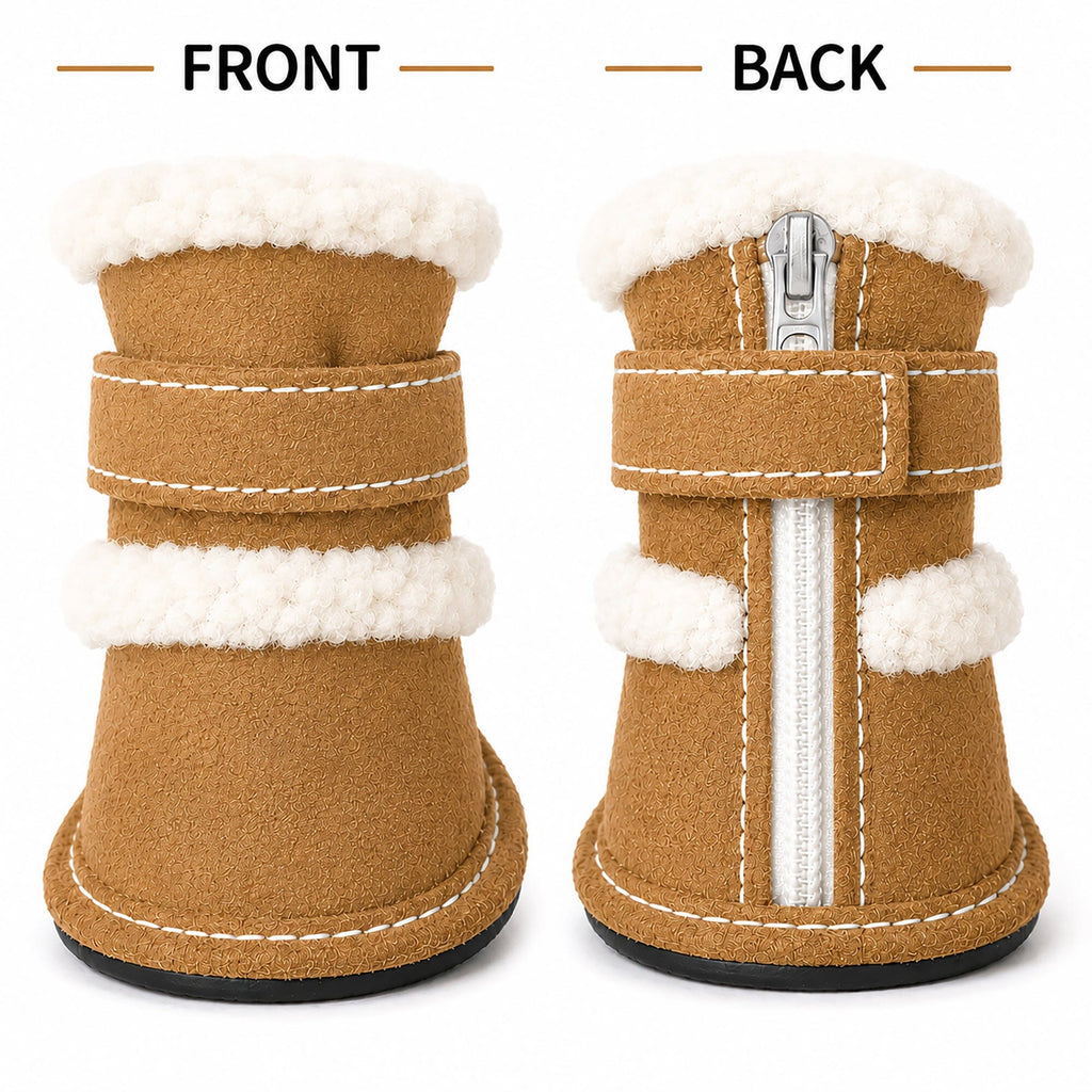 Pet Life ® 'Duggz' 3M Insulated Winter Fashion Dog Shoes Booties - Set of 4