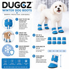 Pet Life ® 'Duggz' 3M Insulated Winter Fashion Dog Shoes Booties - Set of 4