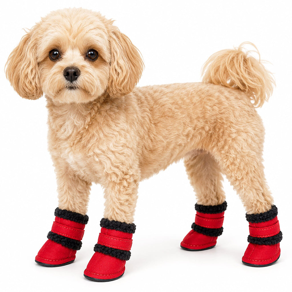 Pet Life ® 'Duggz' 3M Insulated Winter Fashion Dog Shoes Booties - Set of 4