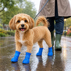 Pet Life ® Elastic Protective Multi-Usage All-Terrain Rubberized Dog Shoes - Set of 4