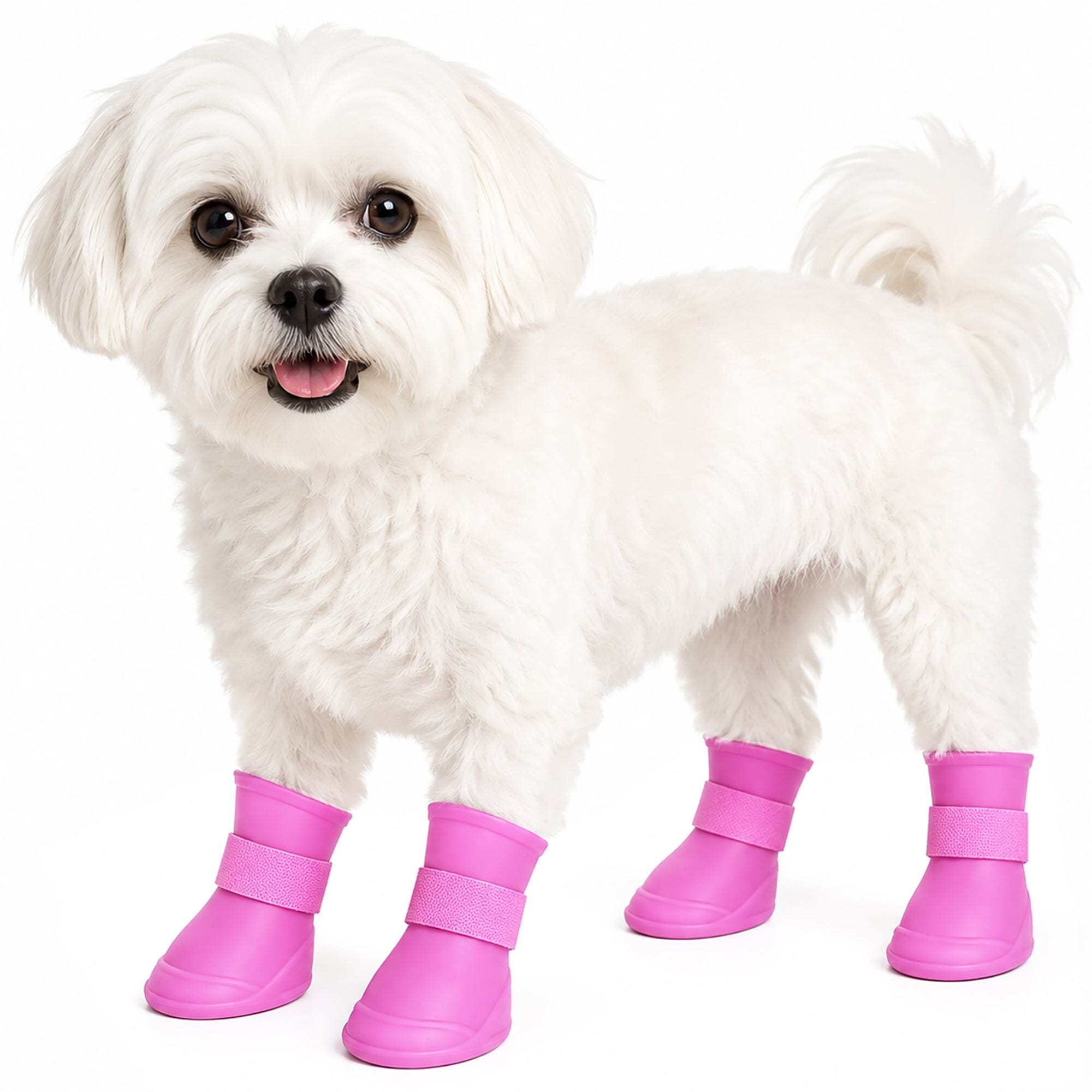 Pet Life ® Elastic Protective Multi-Usage All-Terrain Rubberized Dog Shoes - Set of 4