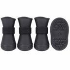 Pet Life ® Elastic Protective Multi-Usage All-Terrain Rubberized Dog Shoes - Set of 4