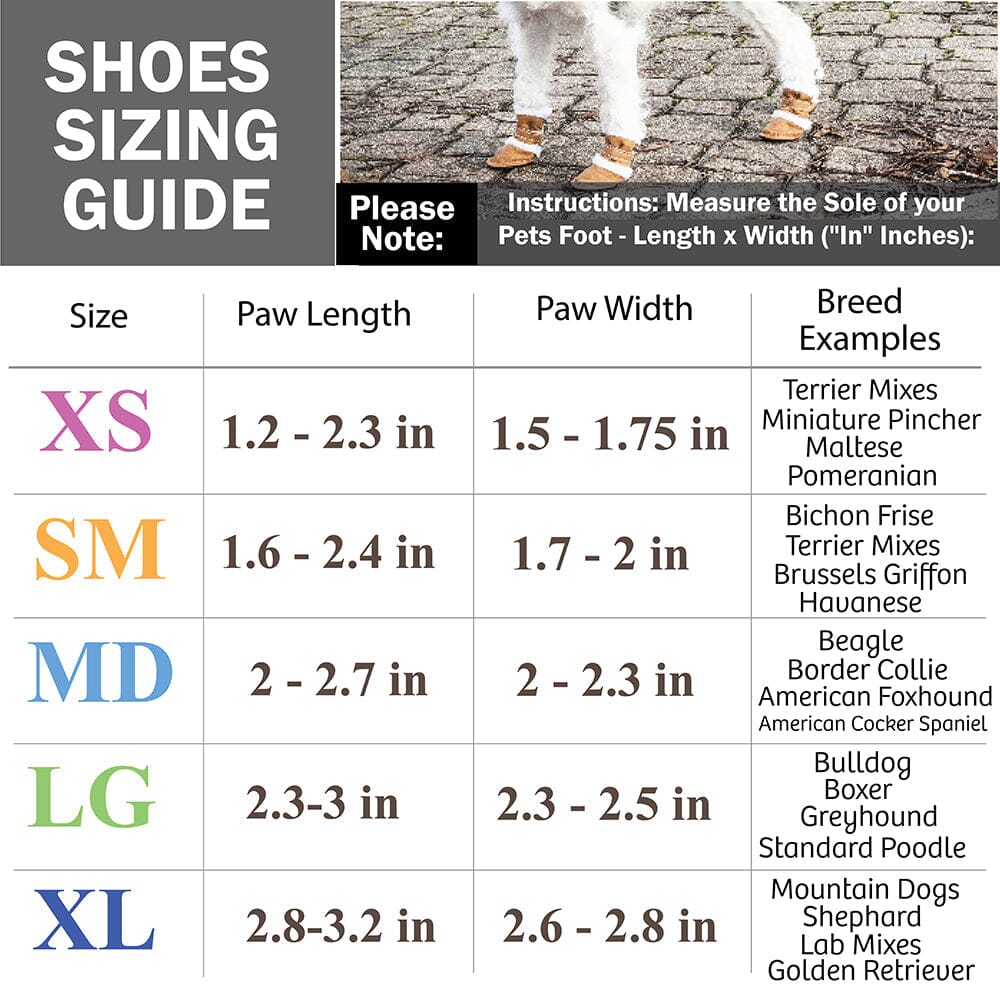Pet Life ® Fur-Comfort 3M Insulated Fashion Fur and Suede Winter Dog Shoes Boots - Set of 4