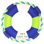 Pet Life ® 'Life Raver' Rounded Squeaking and Jute Rope Floating Dog Toy