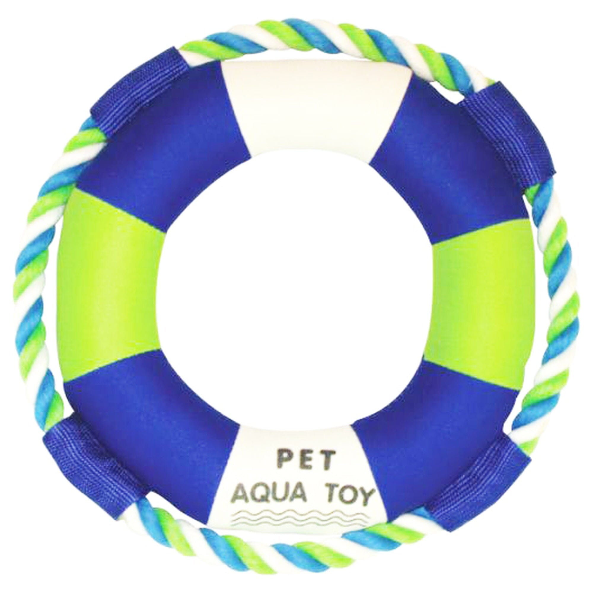 Pet Life ® 'Life Raver' Rounded Squeaking and Jute Rope Floating Dog Toy