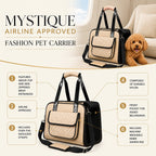 Pet Life ® Mystique Airline Approved Fashion Designer Travel Pet Dog Carrier w/ Pouch
