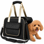 Pet Life ® Mystique Airline Approved Fashion Designer Travel Pet Dog Carrier w/ Pouch