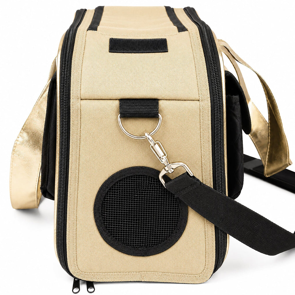 Pet Life ® Mystique Airline Approved Fashion Designer Travel Pet Dog Carrier w/ Pouch