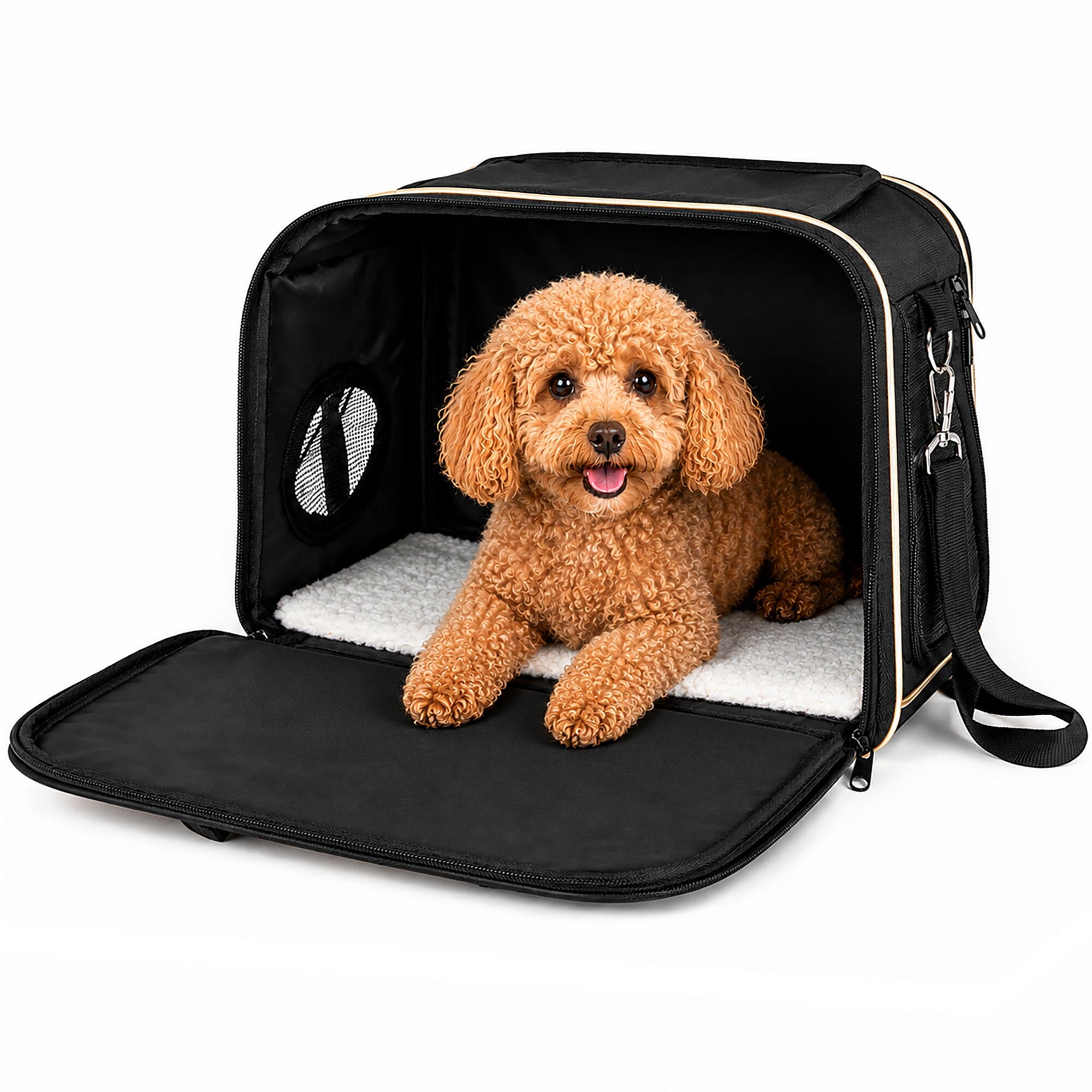 Pet Life ® Mystique Airline Approved Fashion Designer Travel Pet Dog Carrier w/ Pouch