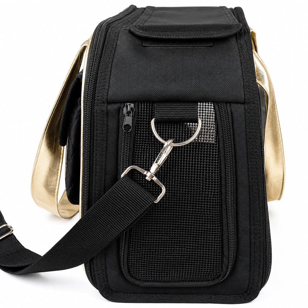 Pet Life ® Mystique Airline Approved Fashion Designer Travel Pet Dog Carrier w/ Pouch
