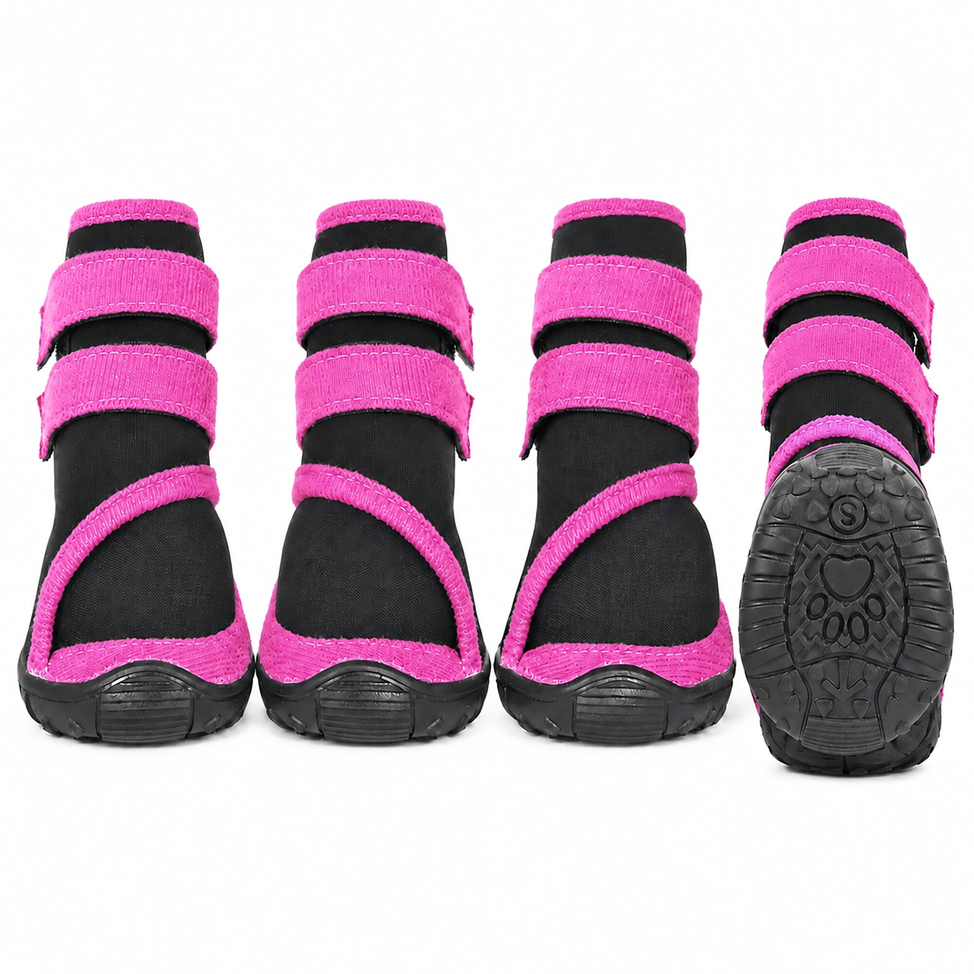Pet Life ® 'Performance-Coned' Premium Stretch High Ankle Support Dog Shoes - Set Of 4