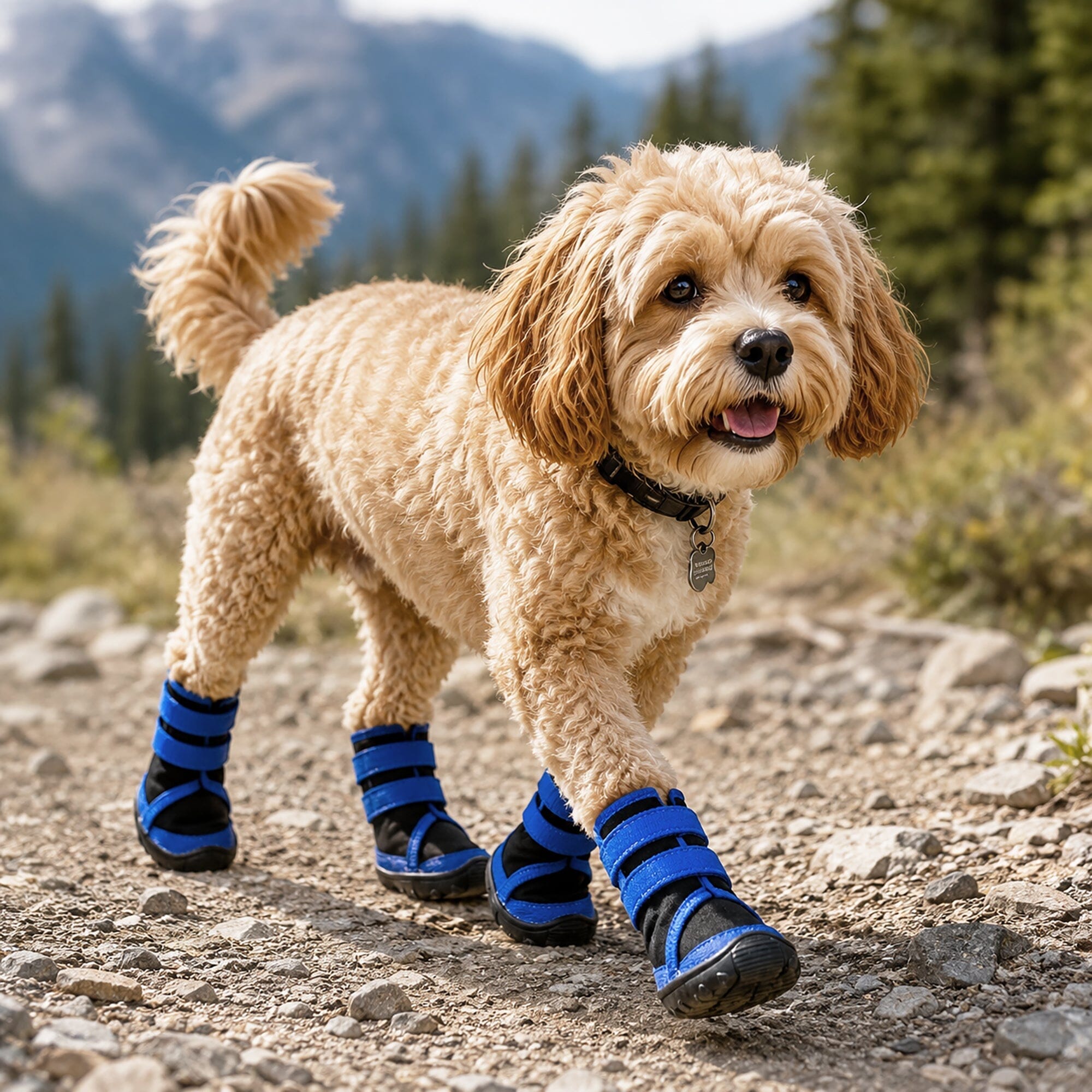Pet Life ® 'Performance-Coned' Premium Stretch High Ankle Support Dog Shoes - Set Of 4