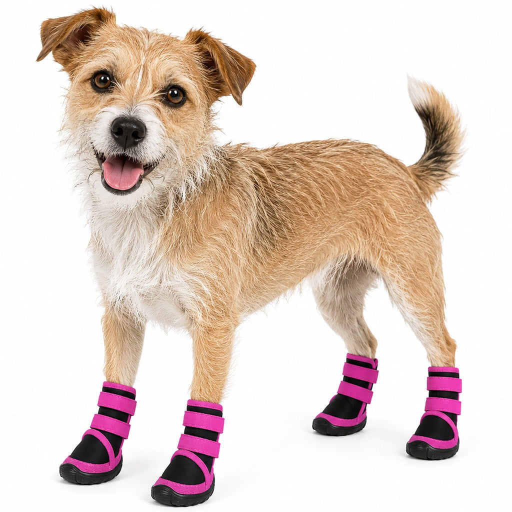 Pet Life ® 'Performance-Coned' Premium Stretch High Ankle Support Dog Shoes - Set Of 4
