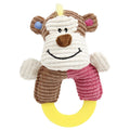 Pet Life ® 'Ring-O-Round' Plush Squeaking and Rubber Teething Newborn Puppy Dog Toy