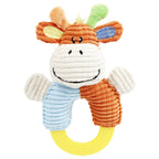 Pet Life ® 'Ring-O-Round' Plush Squeaking and Rubber Teething Newborn Puppy Dog Toy
