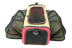 Pet Life ® 'Roomeo' Airline Approved Dual Expandable and Folding Collapsible Fashion Travel Pet Dog Carrier Crate