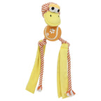 Pet Life ® 'Tennis Pawl' Rope  Squeaker and Crinkle Tennis Dog Toy