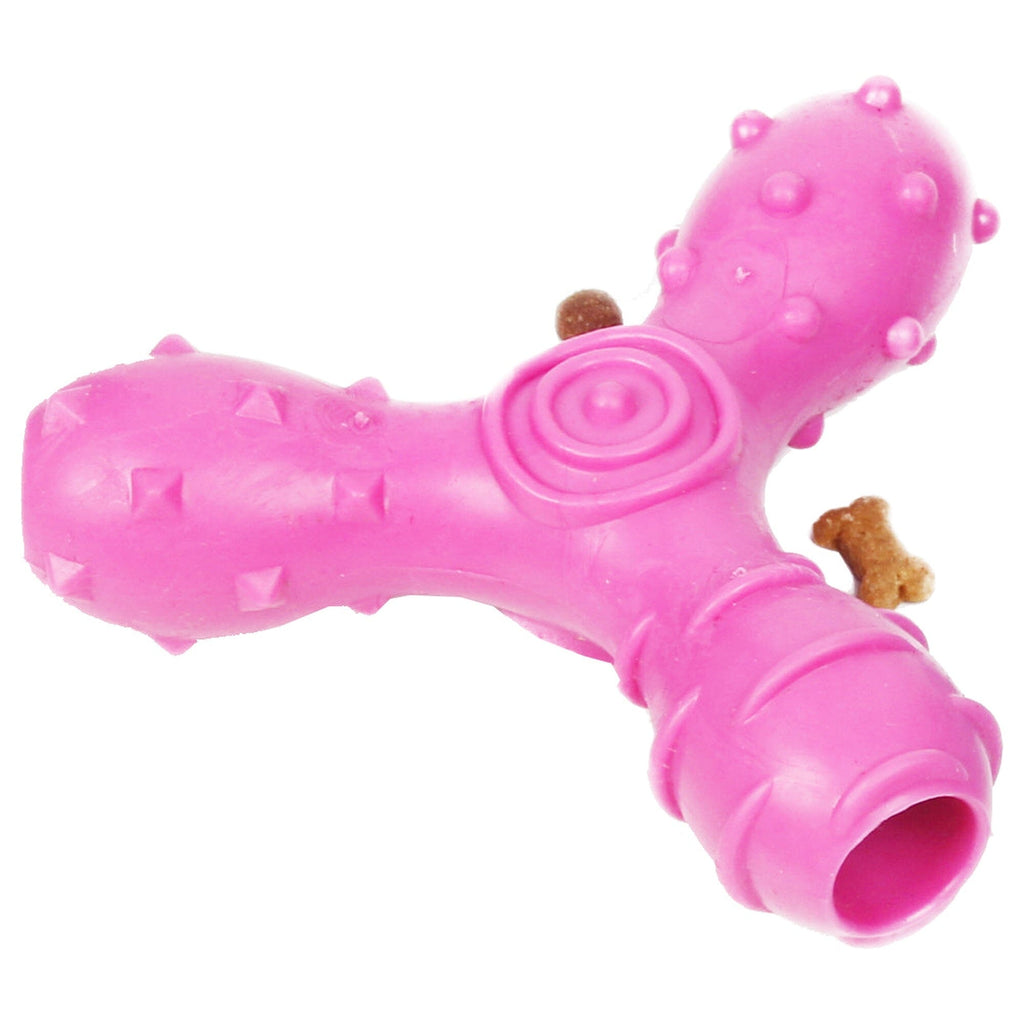 Pet Life ® 'Tri-Chew' Treat Dispensing and Chewing Interactive TPR Dog Toy