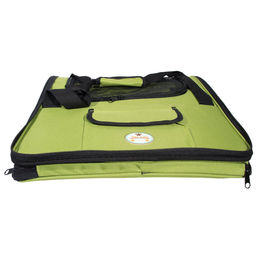 Pet Life ® 'Ultra-Lock' Collapsible Safety Travel Wire Folding Pet Dog Carseat Car Seat Carrier crate