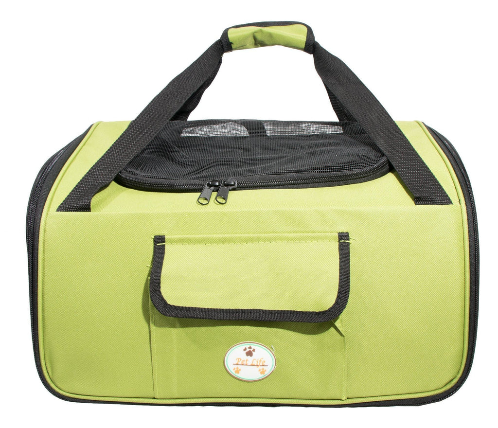 Pet Life ® 'Ultra-Lock' Collapsible Safety Travel Wire Folding Pet Dog Carseat Car Seat Carrier crate