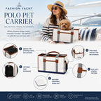 Pet Life ® 'Yacht Polo' Designer Travel Fashion Pet Dog Carrier w/ Pouch