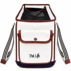 Pet Life ® 'Yacht Polo' Designer Travel Fashion Pet Dog Carrier w/ Pouch